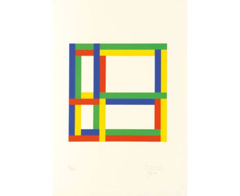 Max Bill (Winterthur 1908 - Berlin 1994). Composition. 1968. Farbsiebdruck. 64 x 44 cm. Ungerahmt. R. u. mit Bleistift sign. 