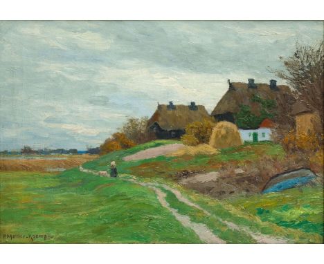 Paul Müller-Kaempff (Oldenburg/O. 1861 - Berlin 1941). Althagen am Bodden. Öl/Lw. 36 x 53 cm. L. u. sign. P. Müller-Kaempff. 