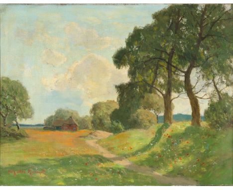 Paul Müller-Kaempff (Oldenburg/O. 1861 - Berlin 1941). Sommerlandschaft. Um 1920. Öl/Lw. 62 x 78 cm. L. u. sign. P. Müller-Ka