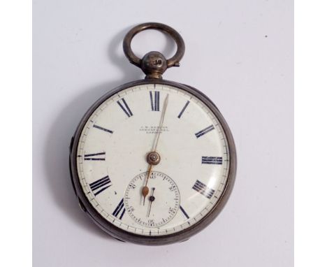 A Benson silver pocket watch with seconds hand 