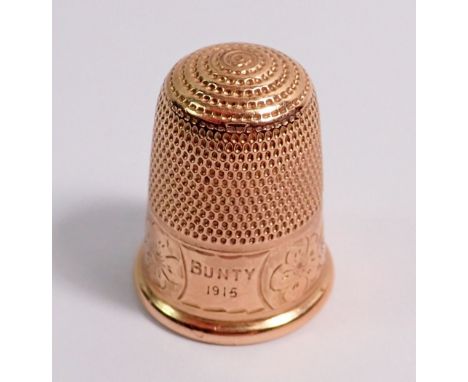 A 9 carat gold thimble, 4.4g