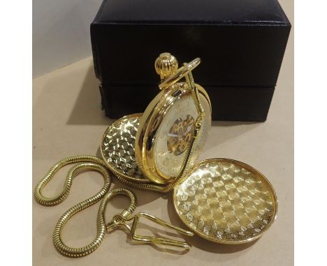 Full hunter fashion pocket watch. P&amp;P Group 1 (£14+VAT for the first lot and £1+VAT for subsequent lots) 