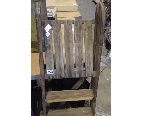 Small wooden step ladder. Not available for in-house P&amp;P, contact Paul O'Hea at Mailboxes on 01925 659133 