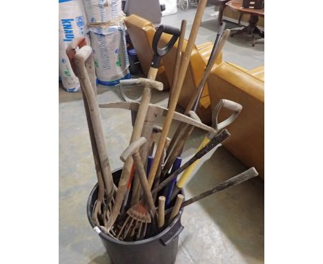 Collection of mixed gardening tools, to include spades, rakes, loppers etc. Not available for in-house P&amp;P, contact Paul 