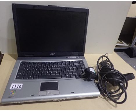 Acer Travelmate 2420 laptop operating Windows XP, password protected, with charger. P&P Group 3 (£25+VAT for the first lot an