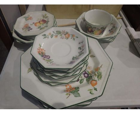 Part Johnson and Brothers floral pattern tea service. Not available for in-house P&amp;P, contact Paul O'Hea at Mailboxes on 