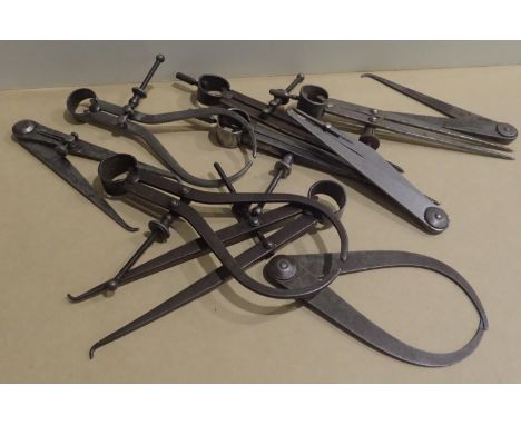 Vintage engineer callipers by Plumton Starrett, Brown and Sharpe etc. P&amp;P Group 2 (£18+VAT for the first lot and £3+VAT f
