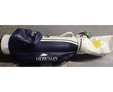 Howson golf bag with various golf clubs and golf related items. Not available for in-house P&amp;P, contact Paul O'Hea at Mai