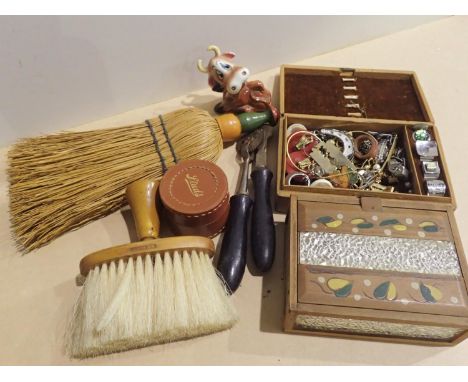 Mixed collectables including jewellery boxes with contents, cufflinks, weather makers, printer etc. P&amp;P Group 2 (£18+VAT 