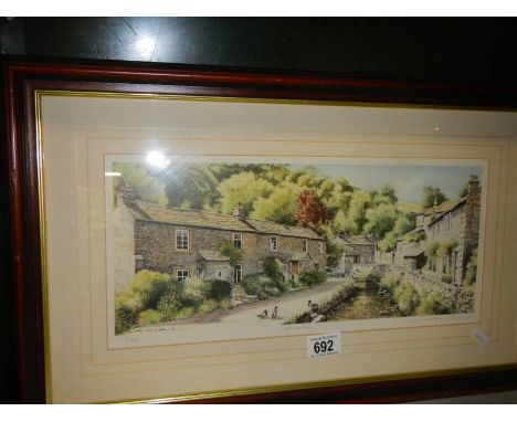 A village scene print and one other.