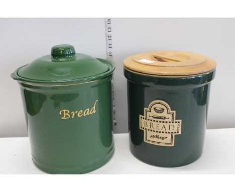 Two ceramic storage bins Postage unavailable 