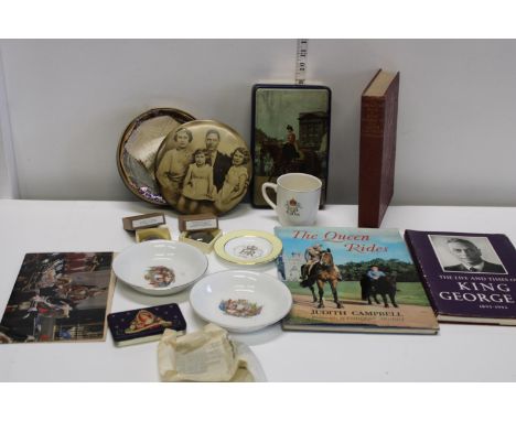 A job lot of vintage tins and other ephemera all Royal family related 