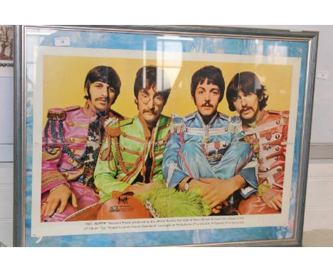 A original framed 1967 fan club poster Postage unavailable 