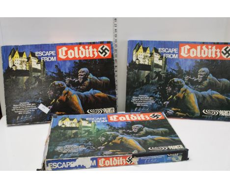 Three vintage Colditz board games (unchecked) 