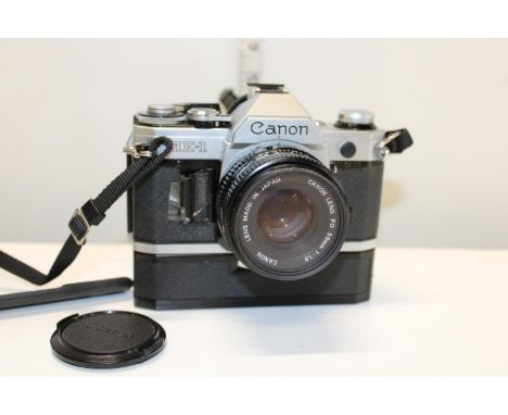 A vintage Canon AE-1 camera 