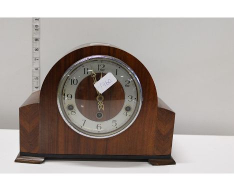 A mahogany cased mantle clock 