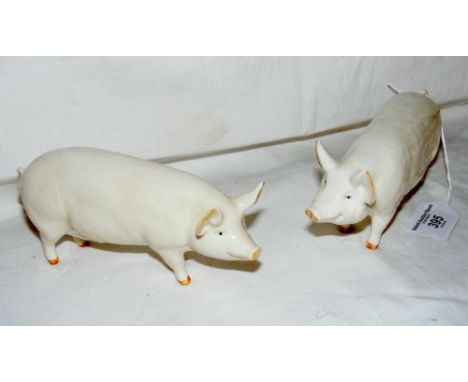 Beswick ceramic Pigs "Wall Boy", together with "Wall Queen"