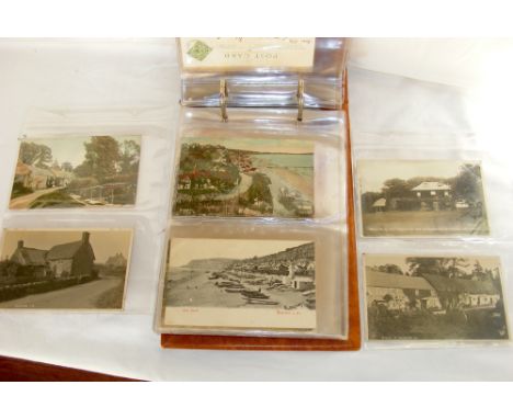 Album containing a collection of vintage Isle of Wight postcards