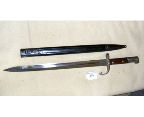 A German sword bayonet with metal scabbard