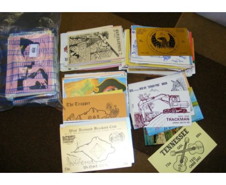 Collection of approx. 350 vintage QSL Ham Radio postcards - 50's and 70's