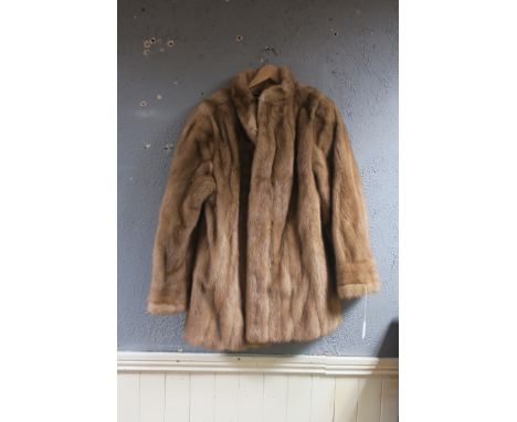 A LADY'S FAWN THREE QUARTER LENGTH MINK COAT