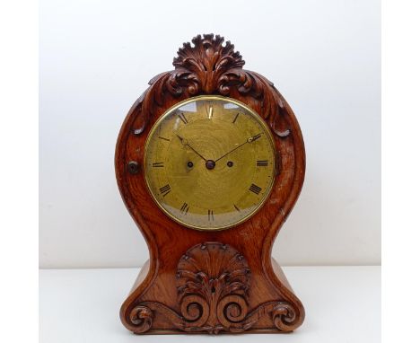 A Victorian mantel clock, the brass dial with Roman numerals, fitted an eight day double fusee movement, signed James McCabe 