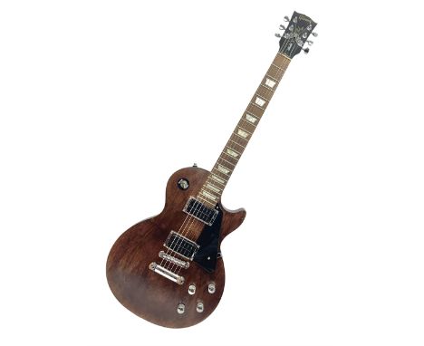 2012 American Gibson Les Paul Studio electric guitar, retro fitted with iron gear pick-ups, push-pull 'pots', roller bridge, 