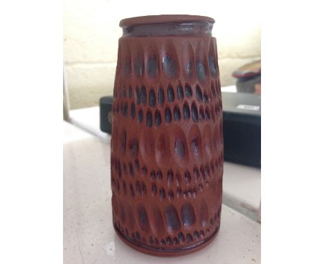A Poole Pottery Atlantis carved vase by Guy Sydenham.