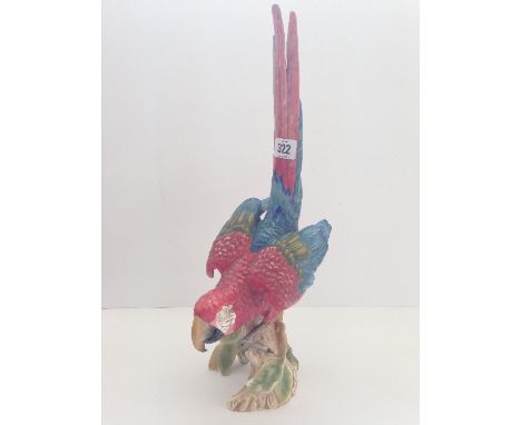 A large Goebel china model of a parrot. 