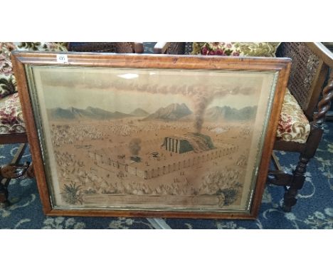 A maple framed 19th century print: The Tabernacle in the Wilderness.