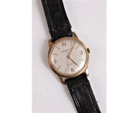 A gentleman's Winegartens Ltd. manual wristwatch, the signed round dial with Arabic and baton numerals, 32mm diameter, gold c