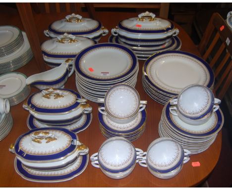 A Royal Worcester Virtuous part tea & dinner service in the Regency patternCONDITION: Please note that this is a matched serv