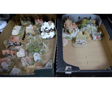 A boxed Liliput Lane model of Sweets &amp; Treats together with various other loose cottage ornaments (two boxes)