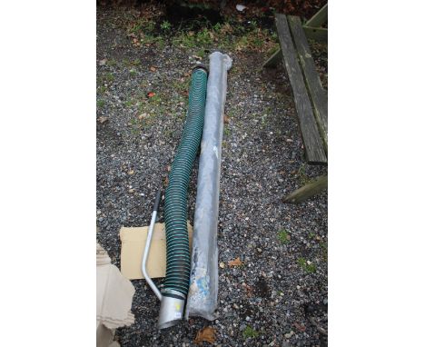 A sucker pipe and a roll of material 