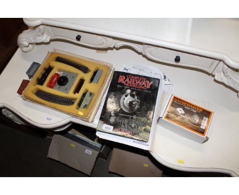 A boxed set of model railway, book on 'Complete Railway Modelling' etc.