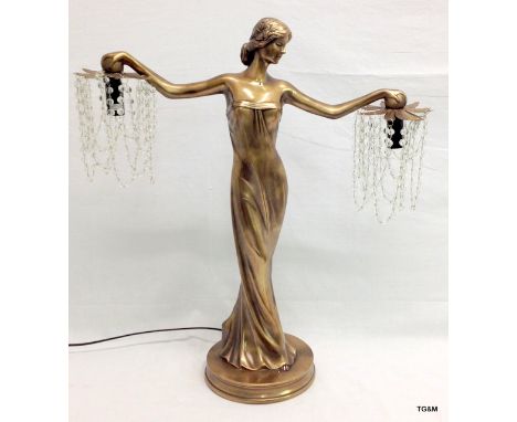 A Tiffany style lady lamp
