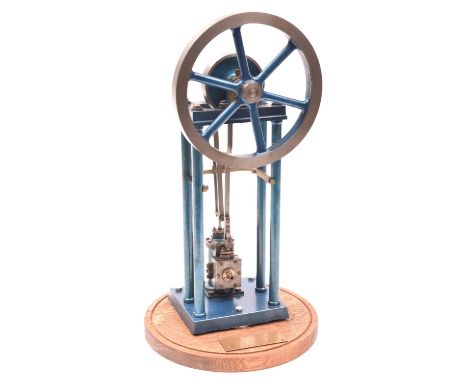 A Stuart Models 'Real' Vertical Steam Engine. A well constructed model from brass and cast iron castings of a mid-19th Centur