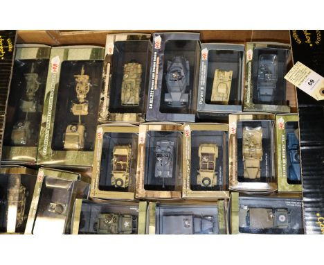 16 HM Hobby Master 1:72 scale Military Vehicles. 2x British Light Utility car', variations. 2x German Cargo Trucks, variation