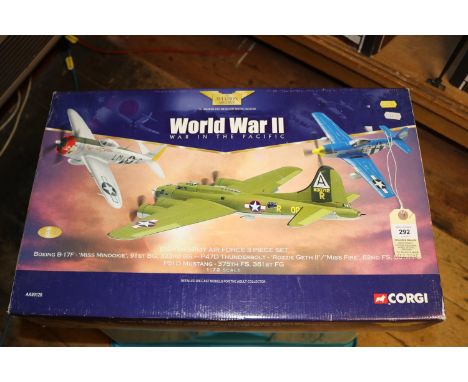 Corgi Aviation 1:72, World War II War In The Pacific 3 aircraft set. (AA99126) Boeing B-17F 'Miss Minookie', 91st BG 323rd BS