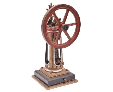 A Stuart Models Williamson Column Engine. Constructed from brass and aluminium castings. Based on a mid-19th Century single c