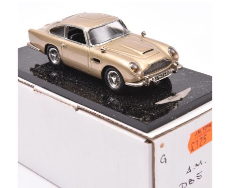 Illustra Models 1:43 white metal model of James Bond's Aston Martin DB5. Specially commissioned by J M Toys, No.10 of 10 prod