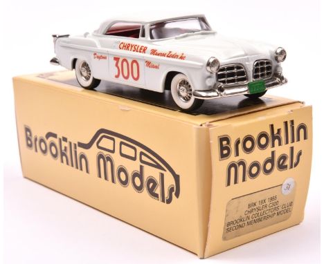 Brooklin Models BRK 19x 1955 Chrysler C300 B.C.C. Second Membership Model. A 1990 Members only issue in white with red interi