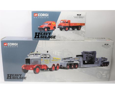 Corgi Classics Scammell Constructor &amp; 24 Wheel Low Loader with Load 'Sunter Bros Ltd' (17602). Plus a pair of vehicles, T