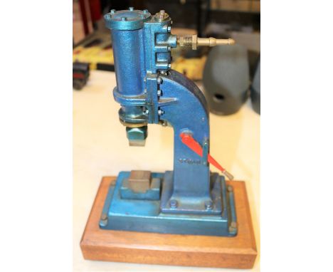 A Stuart Models Steam Hammer. A well constructed and detailed model with one inch cylinder, drain cocks and regulator. Finish