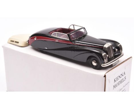 Kenna Models KM-2 Daimler DE36 Straight Eight streamlined cabriolet. A Limited Edition, 62/400 produced. In black with maroon