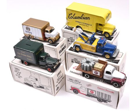 5 First Gear 1/34 1950's American Trucks. 2x 1951 Ford F-6 -Half Rack Stake Truck (Eastwood Automobilia), in 'First Gear Inc'