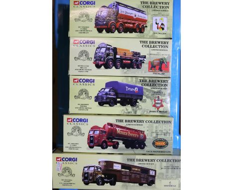 5 Corgi Classics 'The Brewery Collection'. Bedford S Canvas Back Set, 'Joshua Tetley' (19702). Leyland Tanker Set 'Youngers' 