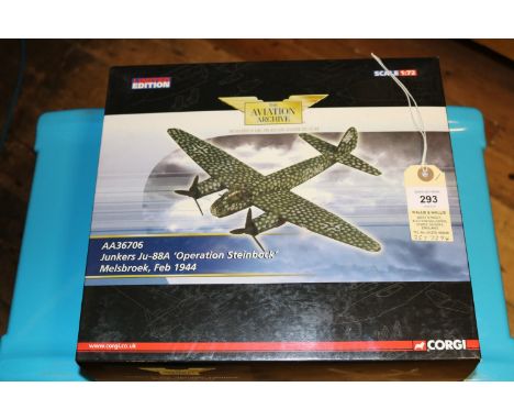Corgi Aviation 1:72 Junkers Ju-88A 'Operation Steinbock Melsbroek, Feb 1944, (AA36706). Boxed, with packing and certificate, 
