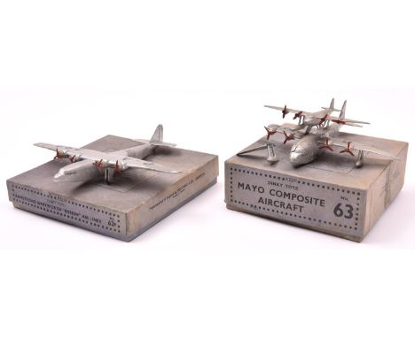2x Dinky Toys aircraft. 62p; Armstrong Whitworth "Ensign" Air Liner, G-ADSR, in silver painted livery and with gliding hole. 