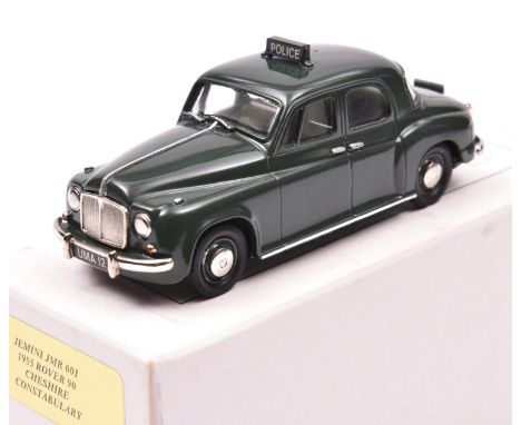 Jemini Model Reproductions JMR oo1 1955 Rover 90 Saloon Police Car. (CM01). In B.R.G. with light green interior, with 'UMA 12